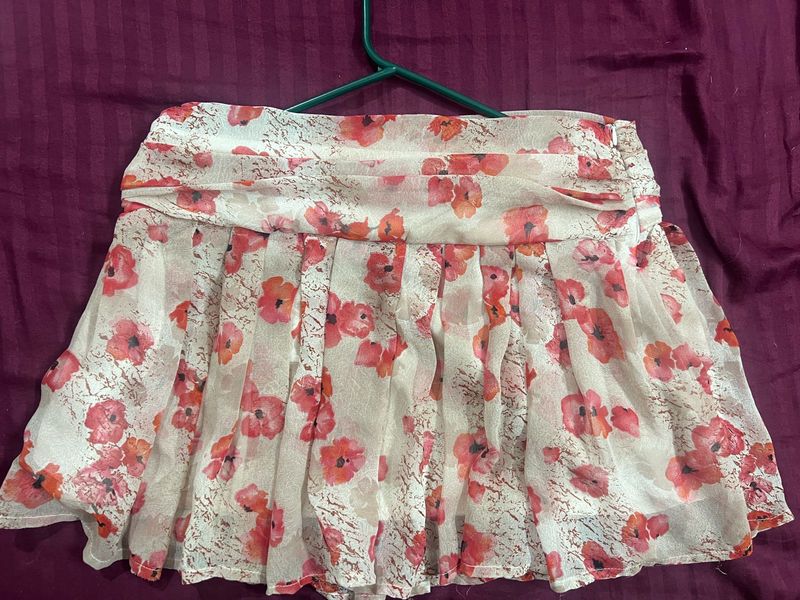 Floral Mini Skirt