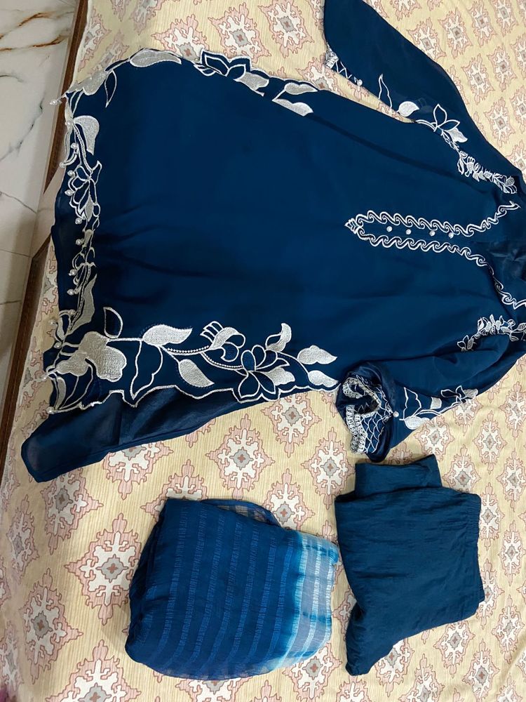 Navy Blue Pakistani Set