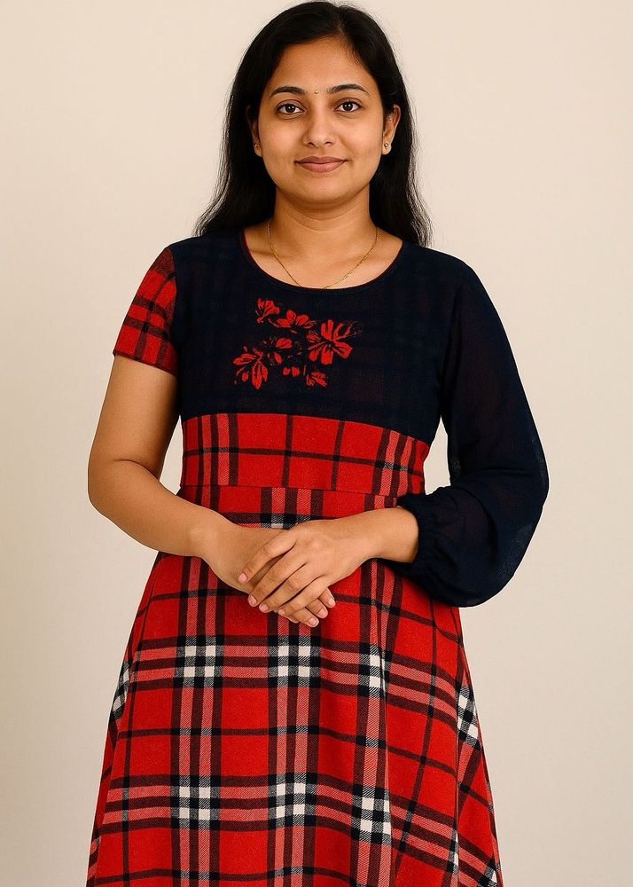 Plaid A-Line Dress