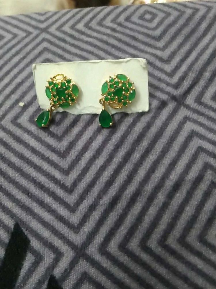 Green Stone Earrings