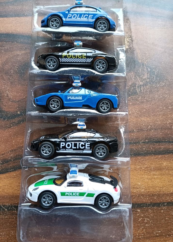 Police Car Set (DIE CAST ) PULL-BACK