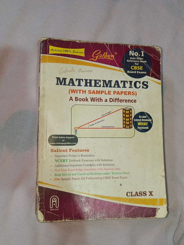 Golden Mathematics  Guides Textbook - Class X