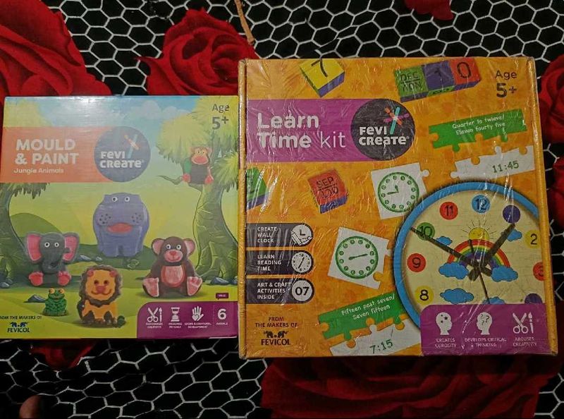 pack of 2, learn time kit &amp; mould and paint