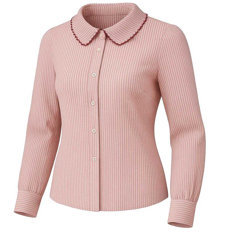 Striped Peter Pan Collar Top