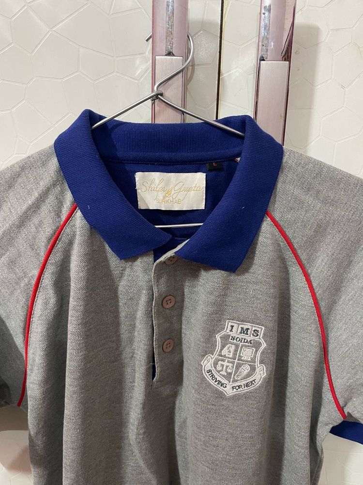 Stylish Grey Polo T-Shirt