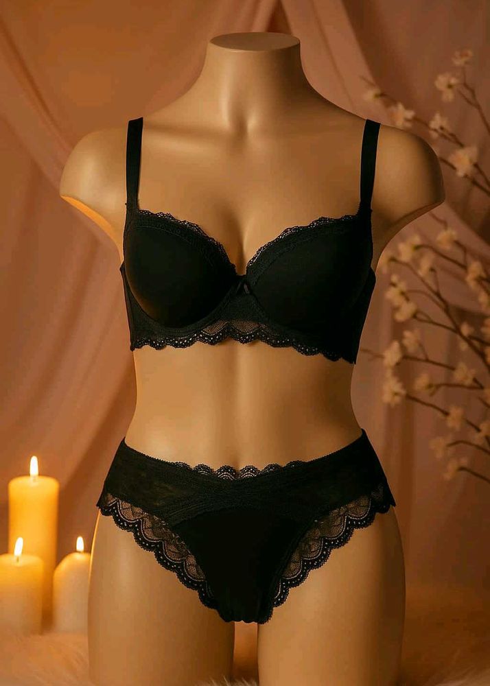 🇳🇿💫💗Black Bra Penty Hot Look Set