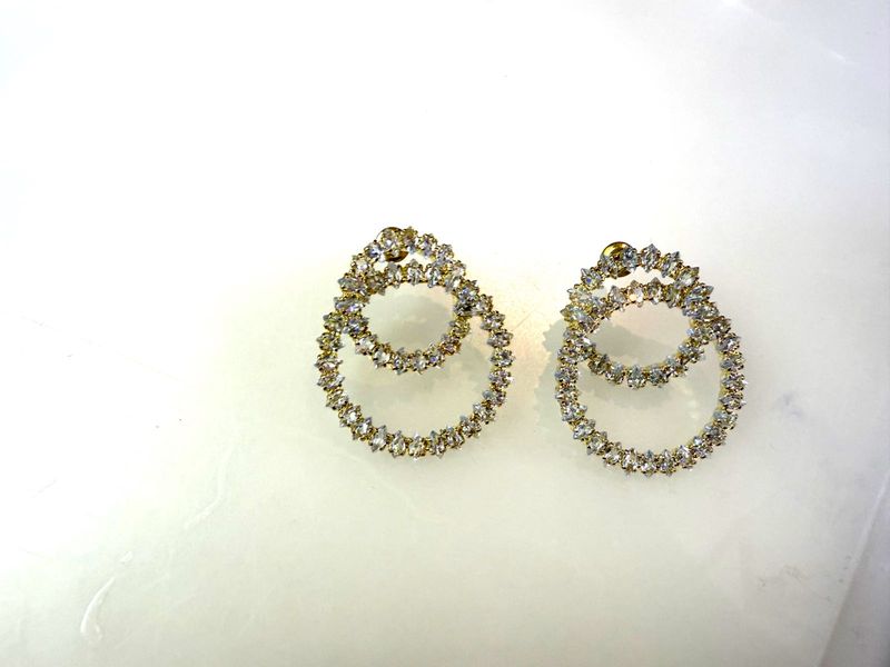 Sparkling Circle Drop Earrings