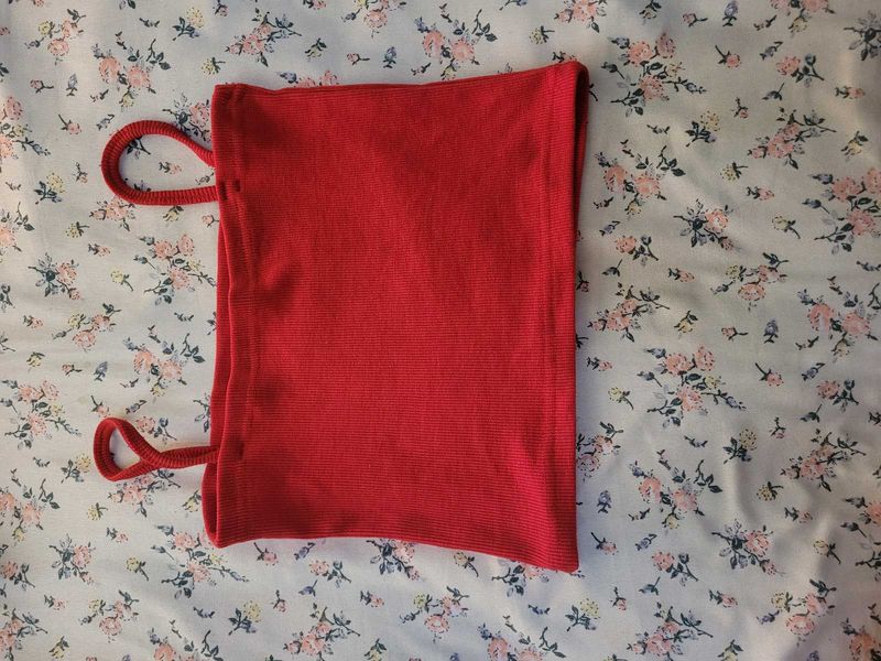 Red tunic top cotton