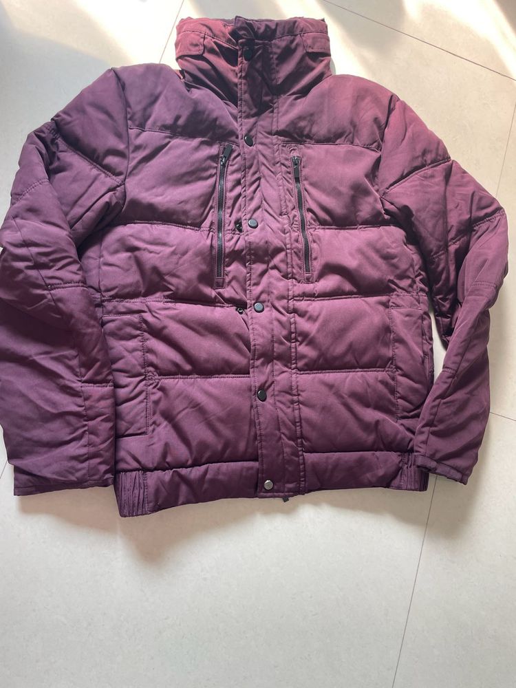 Men Zara Jacket With Zip And Button Closure