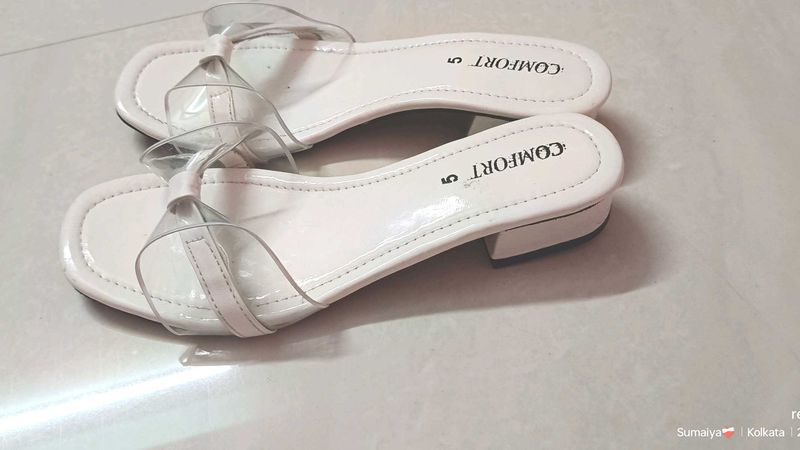 White Heels Sandals Combo Off Twoo Not Used
