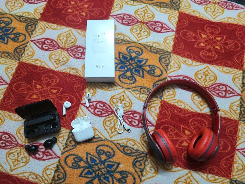 Earbuds , Headphones , Airpods  Combo Of 3