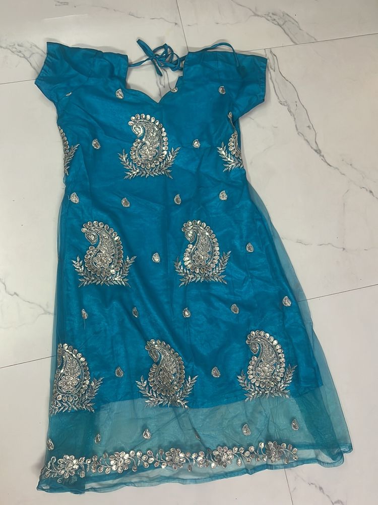 Blue Chudithar With Grand Dhuppata