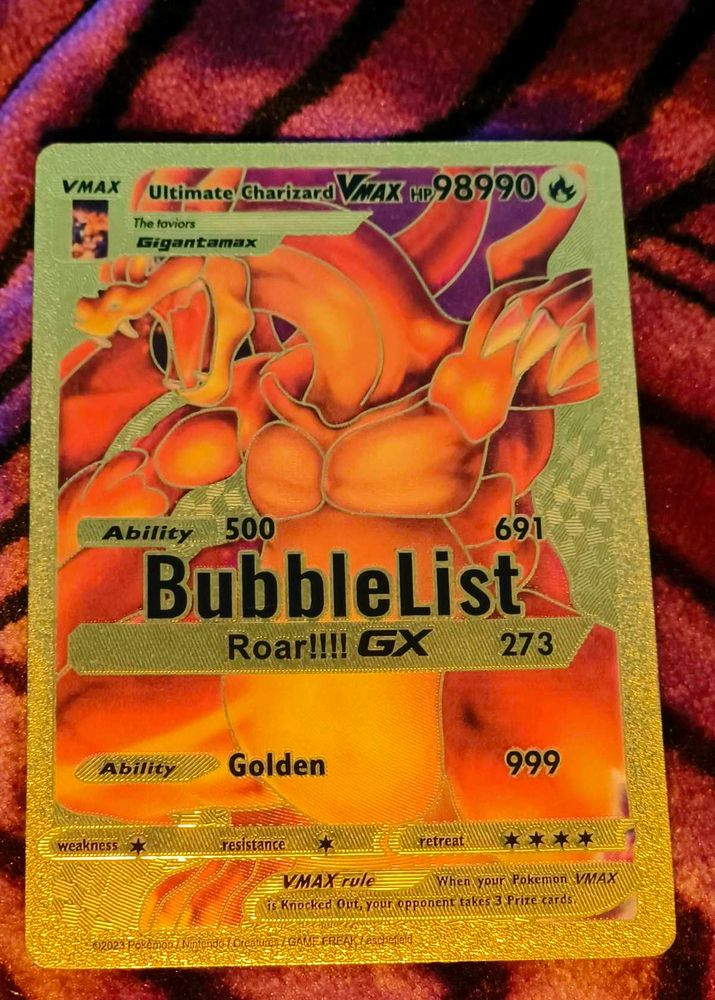 Pokemon Cards Ultimate Charizard Vmax Bubblelist