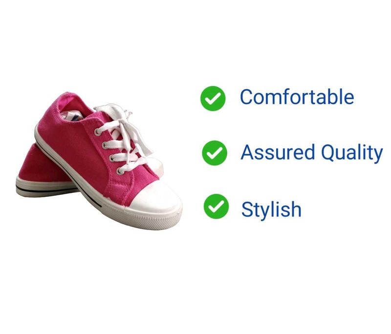 Pink Canvas Shoes