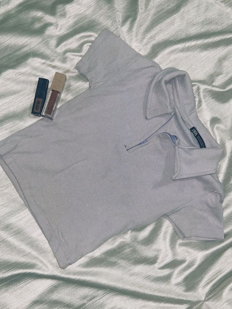 lavender ZARA Crop Top