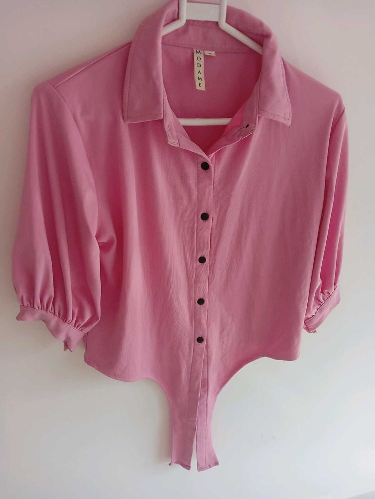 Pink Knot Crop Top