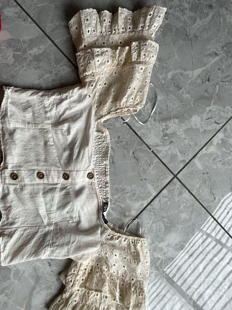 Cute White Eyelet Top