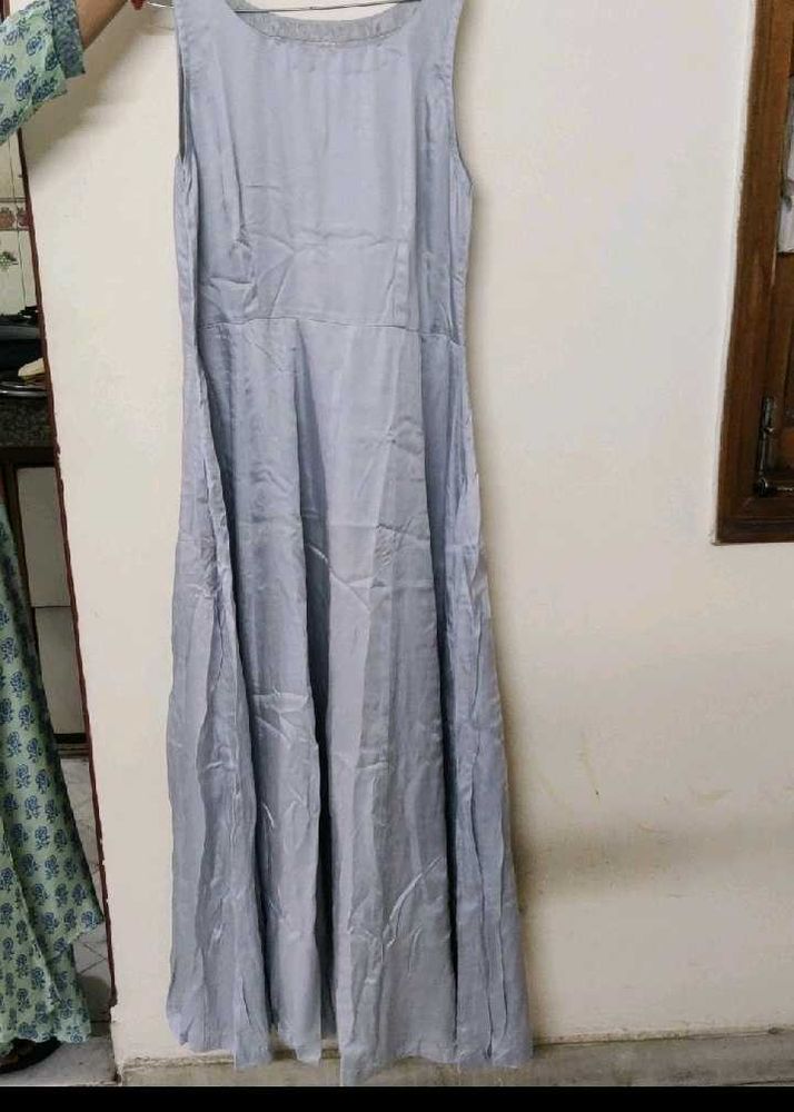 Flared Satin Dress