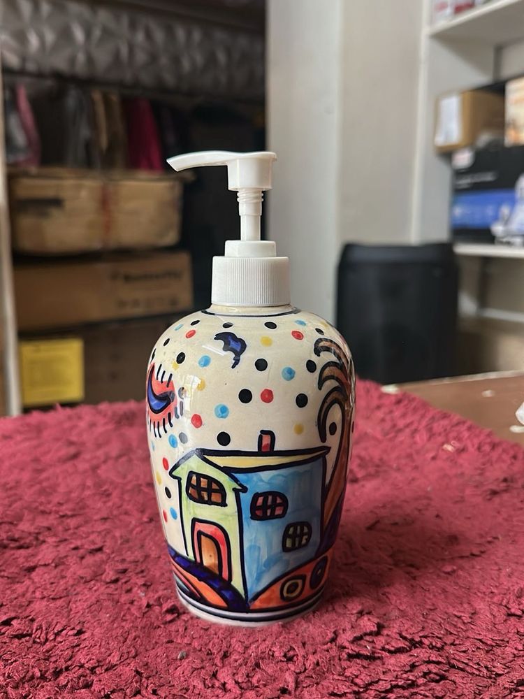 Hand-Painted Soap Dispenser