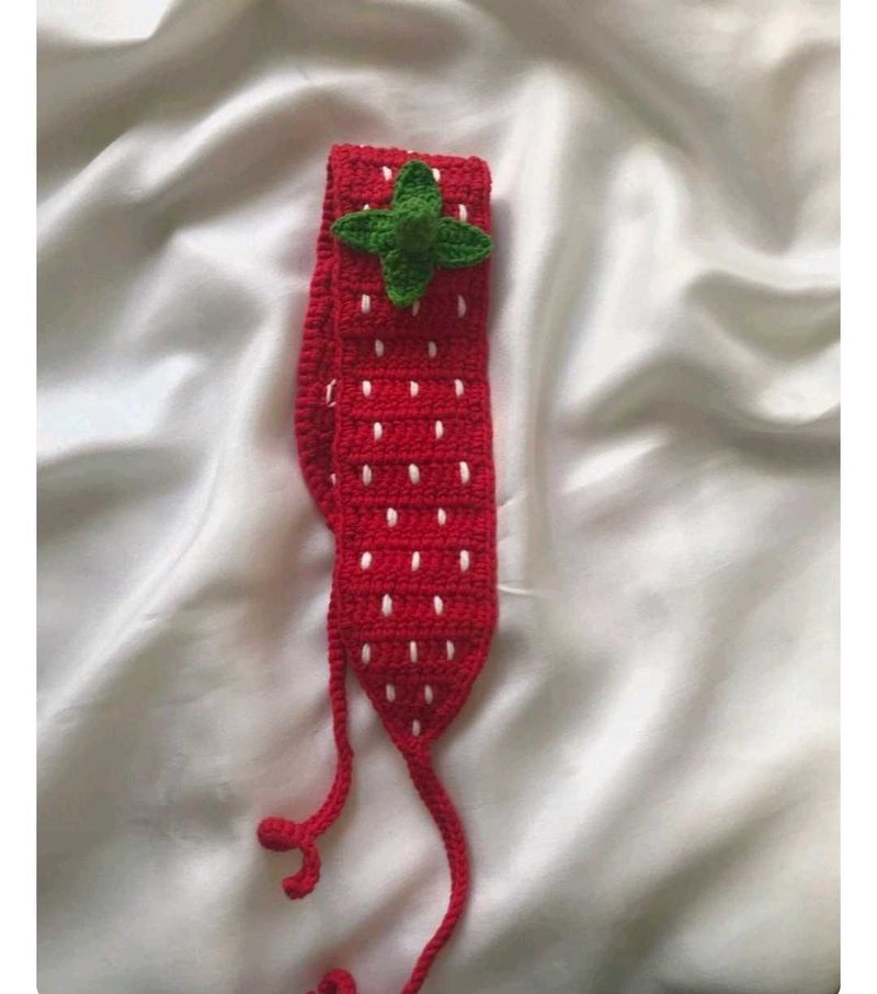 Crochet Strawberry Headband
