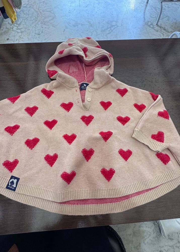 Cute Heart Poncho