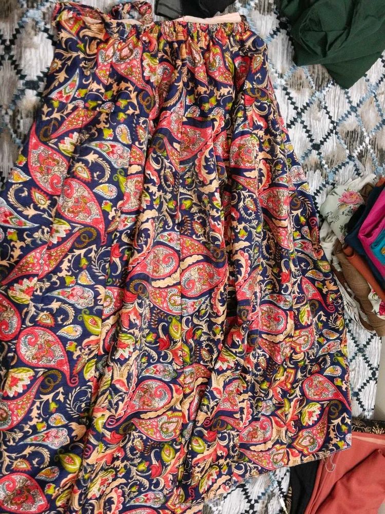 Paisley Print Skirt