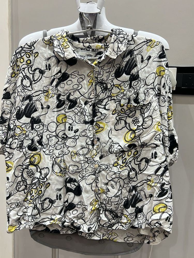 Mickey Mouse Print Shirt