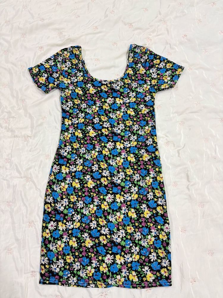 Floral Bodycon Mini Dress