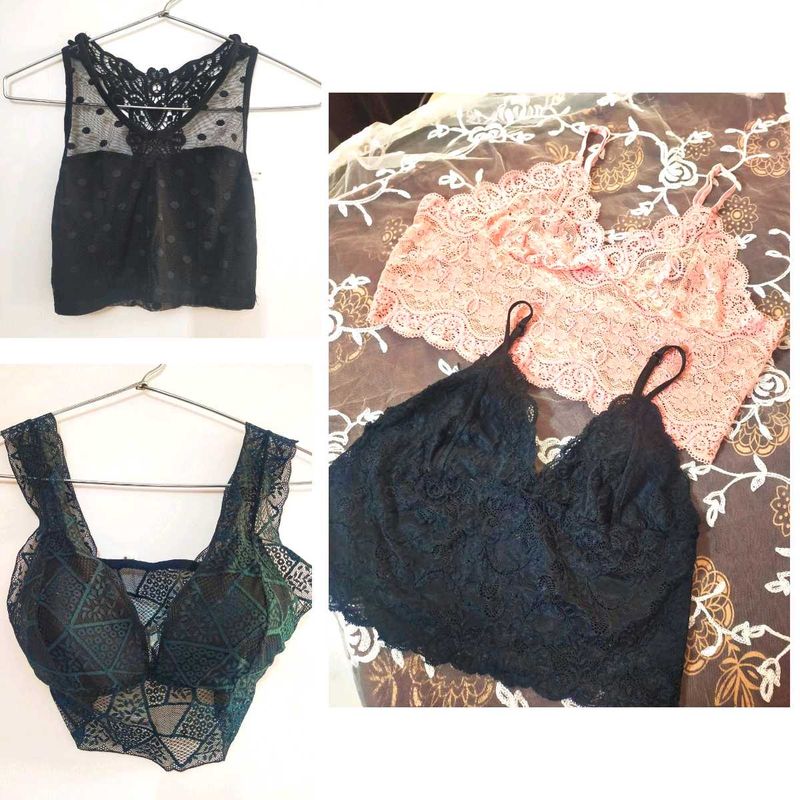 Lace Bralette Bundle Set of 4
