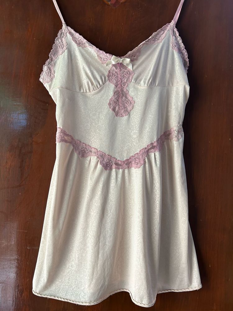 Vintage Lace Trim Cami Slip