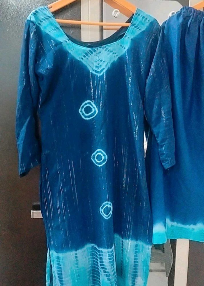 Navy Blue Kurta Set