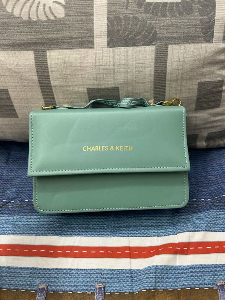 Charles &amp; Keith Mint Green Crossbody Bag