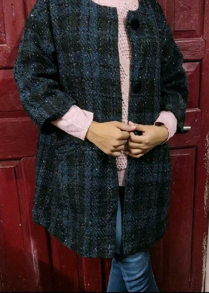 Stylish Plaid Coat