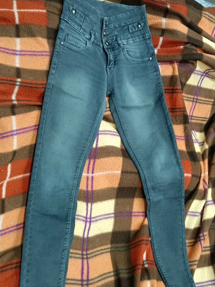 High Waisted Denim Jeans