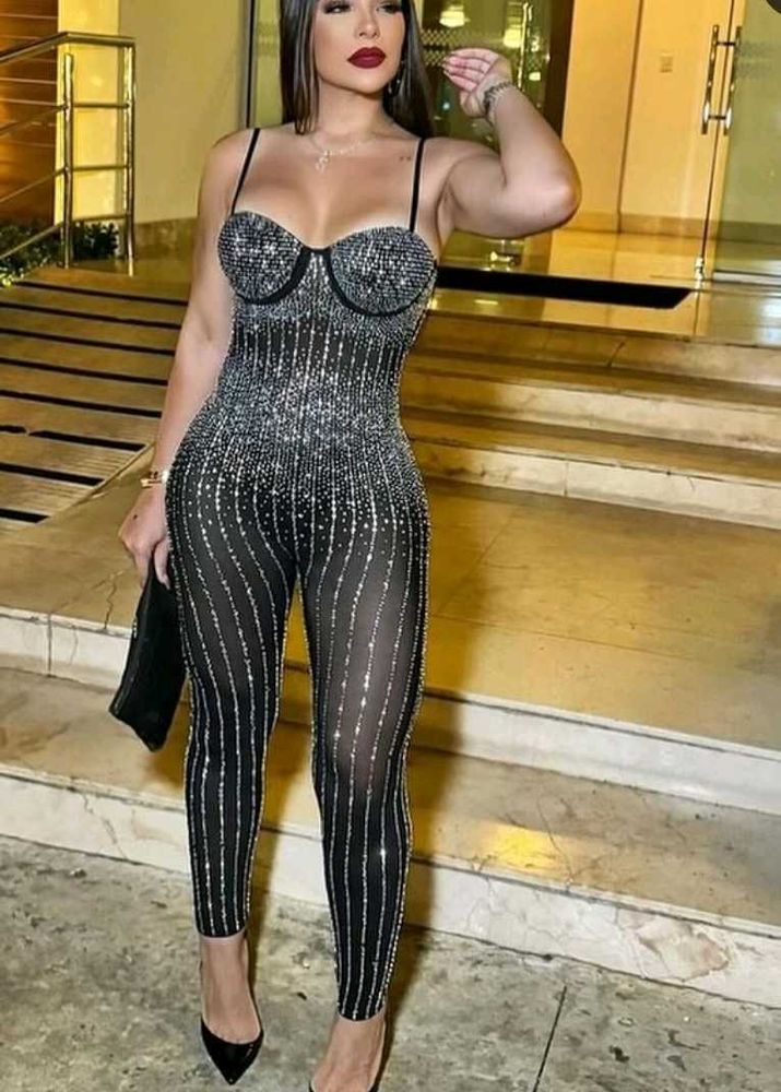 Sparkling Rhinestone Jumpsuit