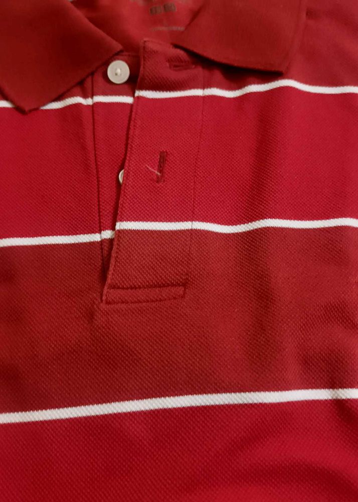 Red Striped Polo Shirt