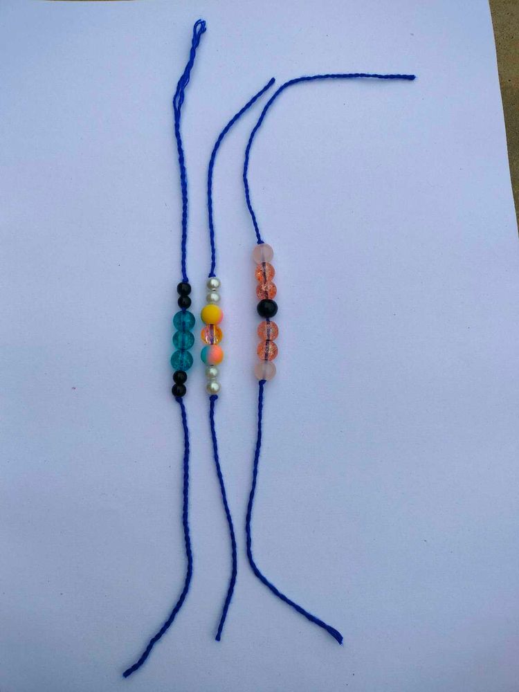 Blue Thread Rakhi Combo 3