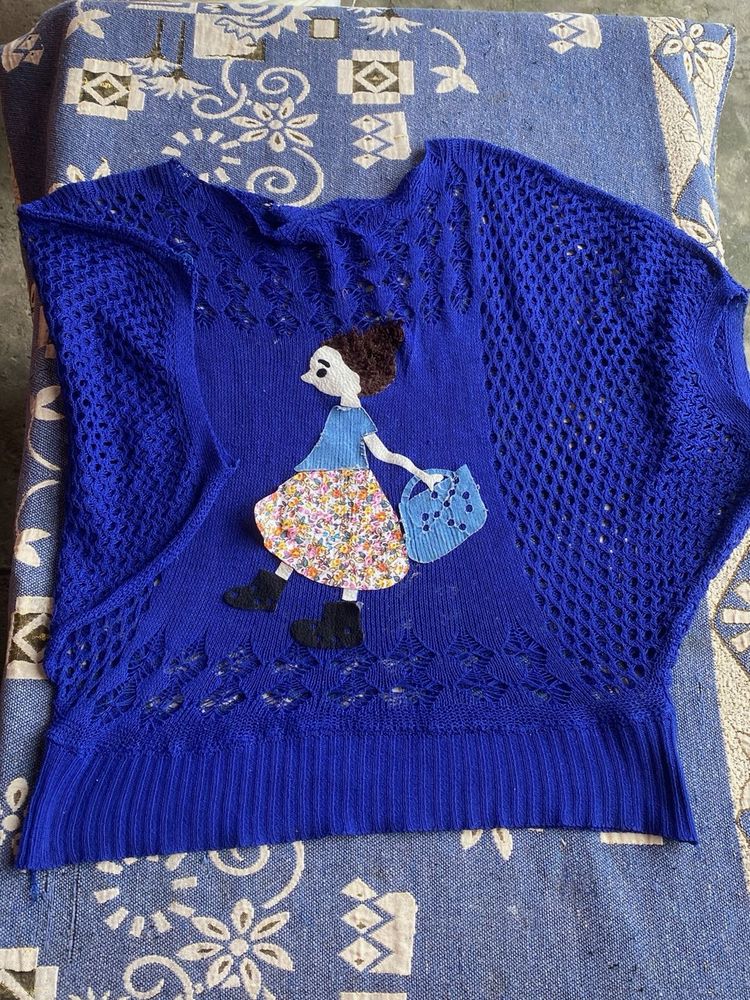 Blue Knit Cardigan