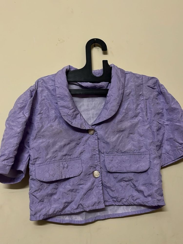 Lilac Cropped Jacket