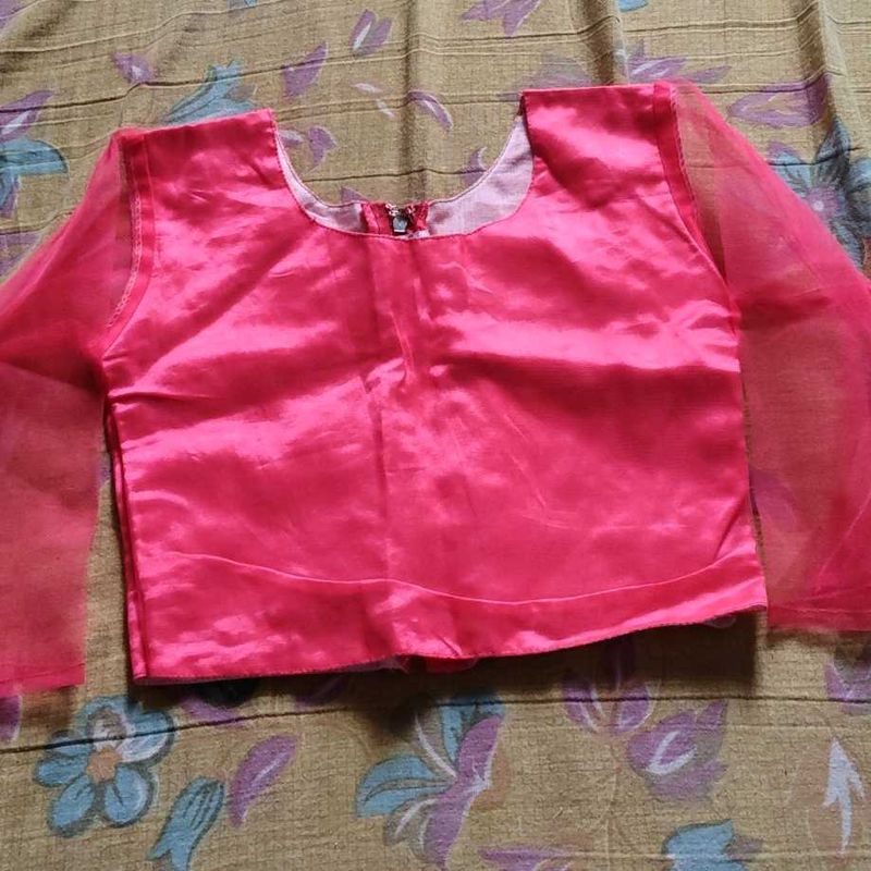 Pink Sleeve Blouse For Girls ( Kids)