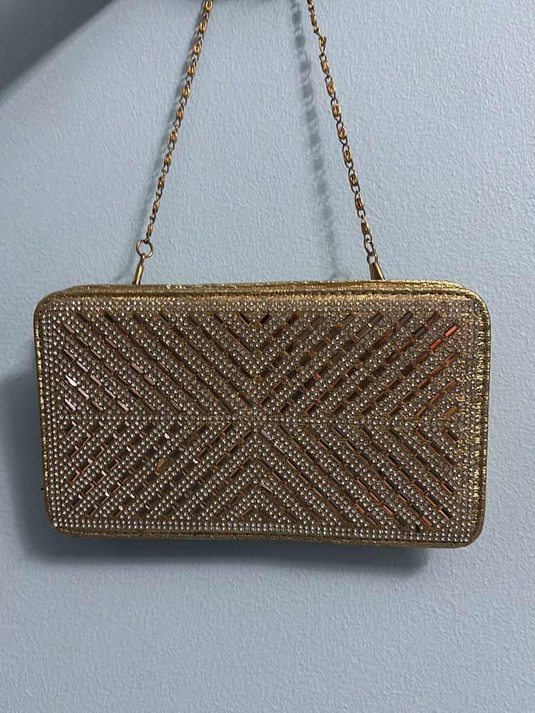 Elegant Gold Clutch