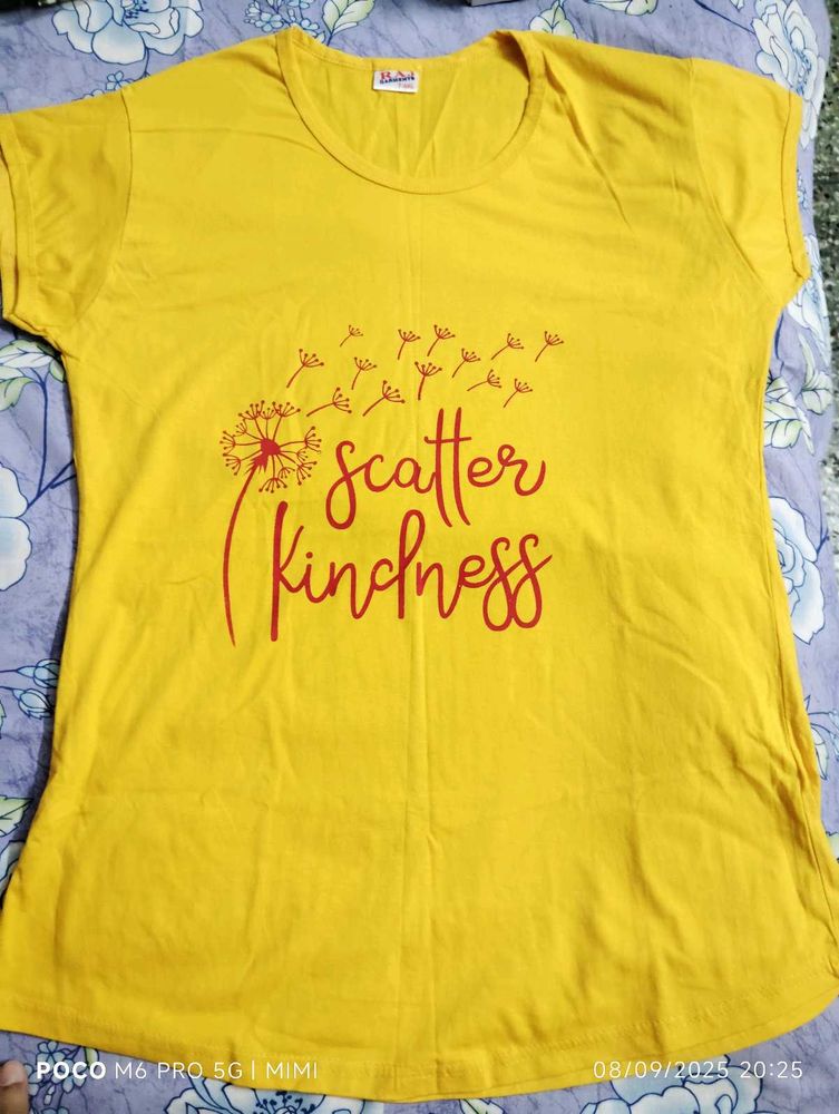 Yellow &#39;Scatter Kindness&#39; Tee