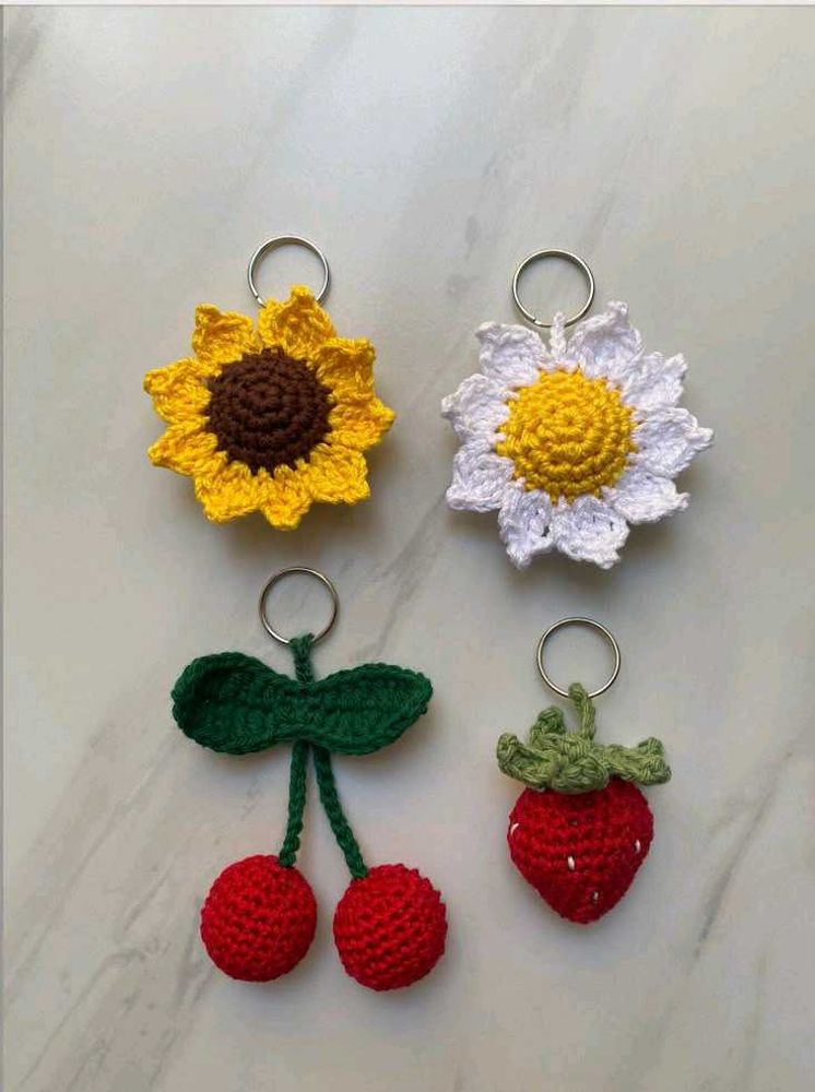 Crochet Keychains - 4 Cute Designs