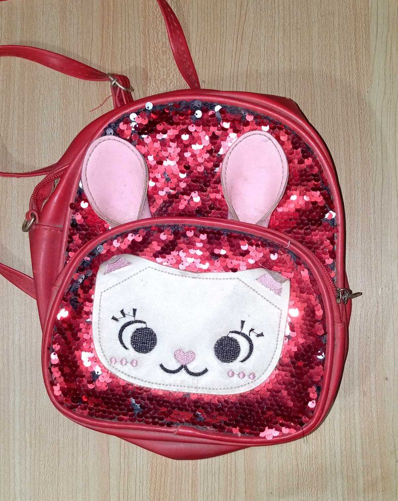 Red Sequin Backpack
