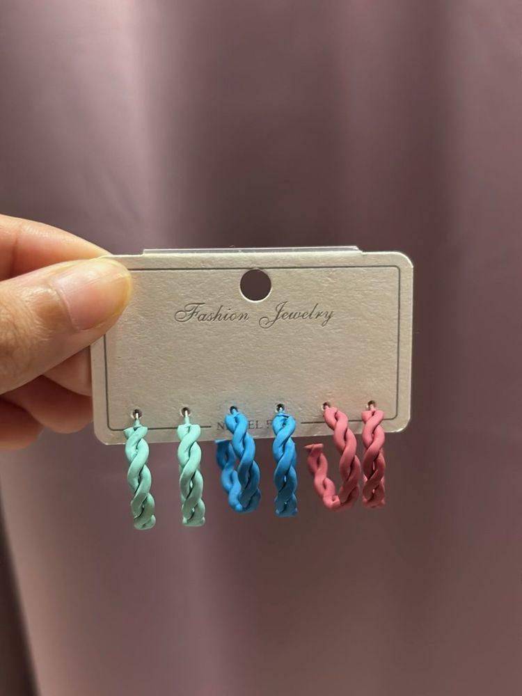 Braided Hoop Earring Set