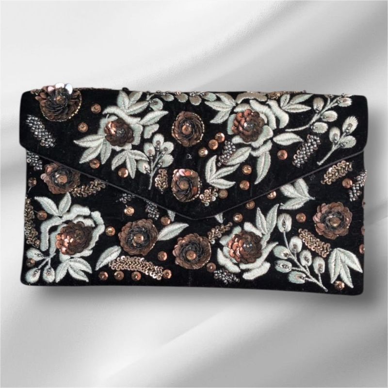 Floral Embellished Clutch