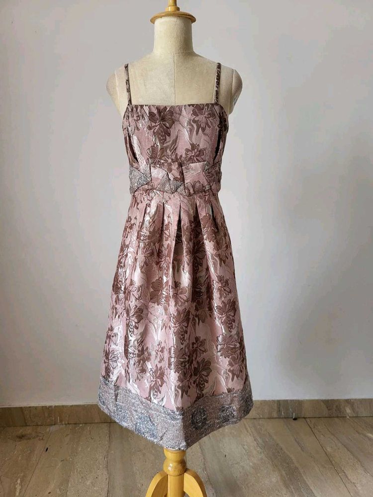 Floral Brocade Party Dress