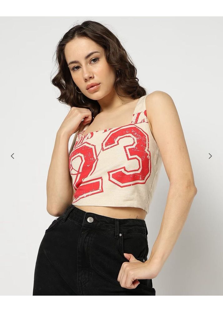 Unused with Tags (S) Graphic Crop Top