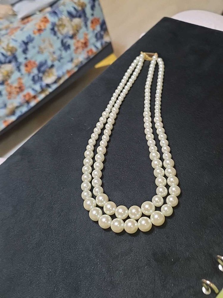 Double Layer White Pearl Mala