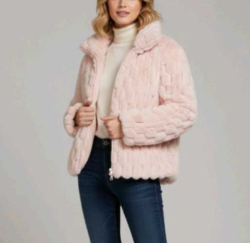 soft Guess Faux Fur Jacket - Pink